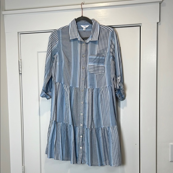 Time and Tru Light Blue and White Striped Dress size small. NWT! - Picture 3 of 11